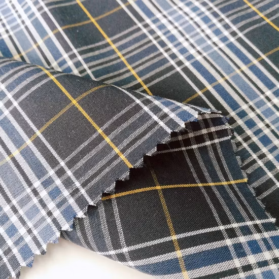 Tessuto Tc Twill Striscia Poliestere Cotone Spandex Plaid Morbida flanella Tinta in filo Tessuto a quadri per studenti scolastici per camicia/uniforme